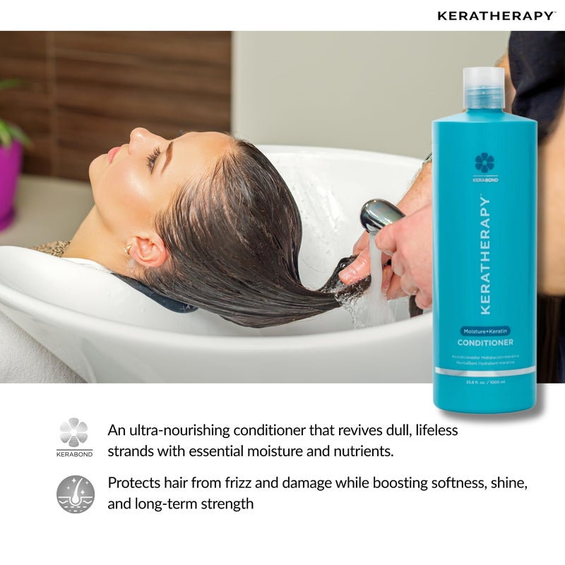 Keratherapy Keratin Infused Moisture Conditioner, 33.8 fl. oz., 1000 ml - Hydrating & Moisturizing Conditioner for Dry Hair with Collagen, Jojoba Oil, & Kerabond Technology - Image 5